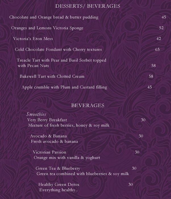 The Victorian Menu6