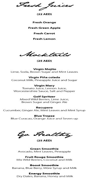 St Tropez Menu4